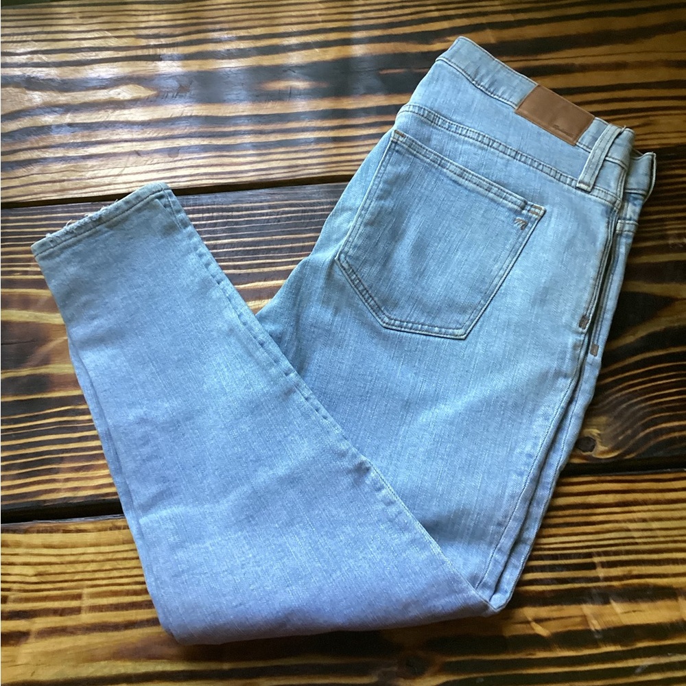 Madewell 9” High-Rise Skinny Light Blue Ankle Skinny Size 32 - Picture 2 of 6